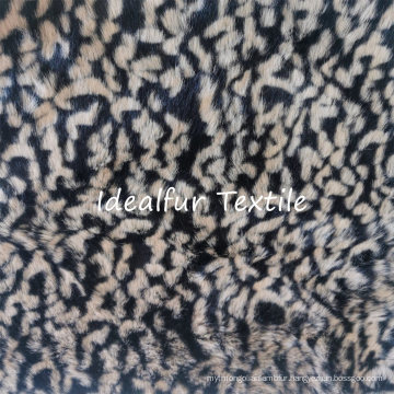 Leopard Printing Soft Fake Fur Fabric